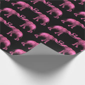 恋に落ちたピンクのゾウ ラッピングペーパー (角)