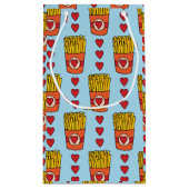 恋に落ちたフライの日 | パニーの漫画フランスのフライ スモールペーパーバッグ (裏面)