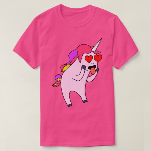 恋に落ちたユニコーン Tシャツ (デザイン正面)