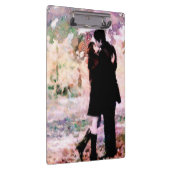 恋に落ちたロマンキスをするチックなカップル クリップボード (右)