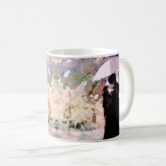 恋に落ちたロマンキスをするチックなカップル コーヒーマグカップ (正面右)