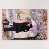 恋に落ちたロマンキスをするチックなカップル ジグソーパズル (横)