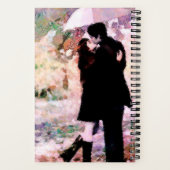 恋に落ちたロマンキスをするチックなカップル ノートブック (裏面)