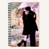 恋に落ちたロマンキスをするチックなカップル ノートブック (正面)