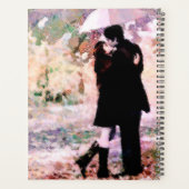 恋に落ちたロマンキスをするチックなカップル プランナー手帳 (裏面)