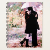 恋に落ちたロマンキスをするチックなカップル プランナー手帳 (正面)