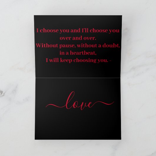 恋に落ちた二人の鳥 カード (内部)