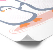 恋に落ちた可愛いペンギン ポスター (角)