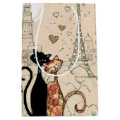 恋に落ちた猫たち ミディアムペーパーバッグ (正面)