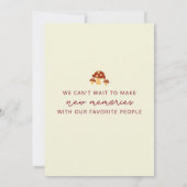 恋に落ちた紅葉秋引っ越し祝いパーティーパーティー 招待状 (裏面)