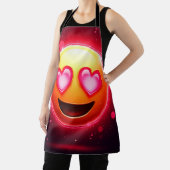 恋に落ちた絵文字ハートグロー エプロン (インサイチュ)