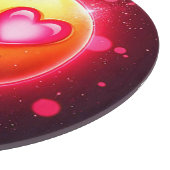 恋に落ちた絵文字ハートグロー カッティングボード (角)