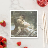 恋に落ちた若い夫婦(結婚披露宴) (キス) スタンダードランチョンナプキン (インサイチュ)