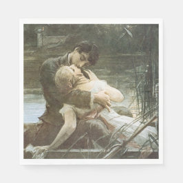 恋に落ちた若い夫婦（結婚披露宴） (キス) スタンダードランチョンナプキン