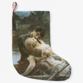 恋に落ちた若キスをするい夫婦 スモールクリスマスストッキング (正面)