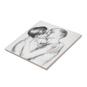 恋に落ちた若者(ヴィンテージゲイアート) タイル (側面)