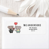 恋に落ちた象 ラベル (インサイチュ)