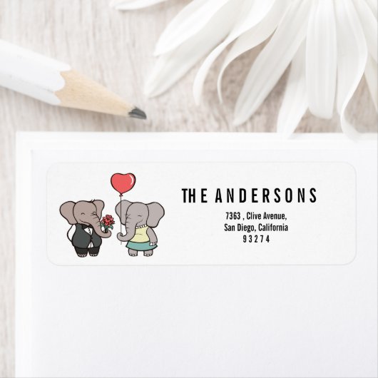 恋に落ちた象 ラベル (インサイチュ)