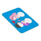 恋に落ちた雪の人々：青 – 緑 マグネット (右側)