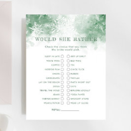 恋に落ちた雪の彼女はむしろブライダルシャワーゲーム