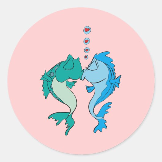 恋に落ちた魚 ラウンドシール (正面)