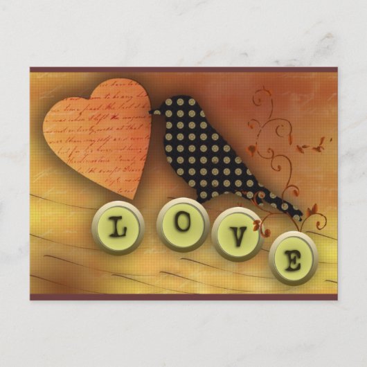 恋に落ちた鳥 ポストカード (正面)