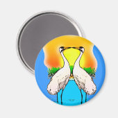 恋に落ちた鶴 マグネット (正面/裏面)