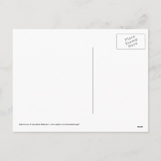 恋に落ちた2匹 |バレンタインをテーマにしたはがき シーズンポストカード (裏面)