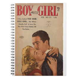 恋に落ちた – ロマンス漫画本 – レトロ漫画 ノートブック