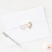 恋に落ちた!"Take My Hand"ロマンチックなQuoteSticker ラウンドシール (封筒)