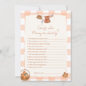 恋に落ちちゃった！ 予想外！ ママ？それともパパ？ ベイビーシャワー 招待状 (正面)