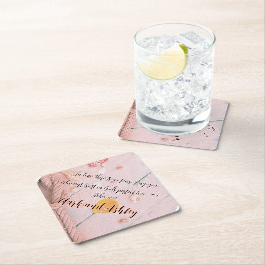 「恋に落ちても恐れはない。いつも信頼して ペーパーコースター (インサイチュ)