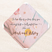 「恋に落ちても恐れはない。いつも信頼して ペーパーコースター (正面)