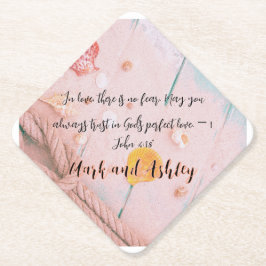 「恋に落ちても恐れはない。いつも信頼して ペーパーコースター