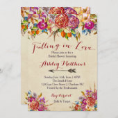 恋に落ちてブライダルフローラへの招待 招待状 (正面/裏面)