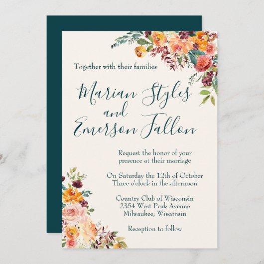 恋に落ちて下さい 招待状 (正面/裏面)