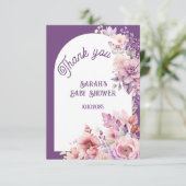 恋に落ちて、咲き誇る花のベイビーブルームに感謝  カード (スタンド正面)