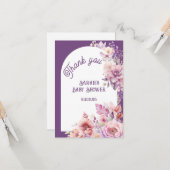 恋に落ちて、咲き誇る花のベイビーブルームに感謝  カード (正面/裏面インサイチュ)