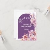 恋に落ちて、愛らしい花のベイビーブルームに感謝  カード (正面/裏面インサイチュ)