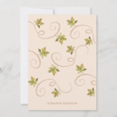 恋に落ちるかぼちゃのブライダルシャワー 招待状 (裏面)