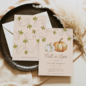 恋に落ちるかぼちゃのブライダルシャワー 招待状