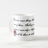 恋に落ちることは地獄に飛び込んでいます コーヒーマグカップ (正面左)