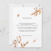 '恋に落ちる'の結婚詳細エンクロージャカード 招待状 (正面)