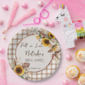 恋に落ちるひまわり 国  ブライダルシャワーパーティー ペーパープレート (パーティー)