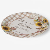 恋に落ちるひまわり 国  ブライダルシャワー ペーパープレート (アングル)