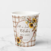恋に落ちるひまわり 国  ブライダルシャワー 紙コップ (正面)