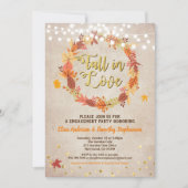 恋に落ちるエンゲージメントパーティーリースビンテージ 招待状 (正面)