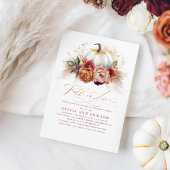 恋に落ちるエンゲージメントパーティー ラスト フラワーズ パンプキン 招待状