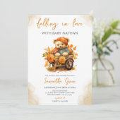 恋に落ちるクマの赤ちゃんシャワー 招待状 (スタンド正面)