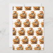 恋に落ちるクマの赤ちゃんシャワー 招待状 (裏面)